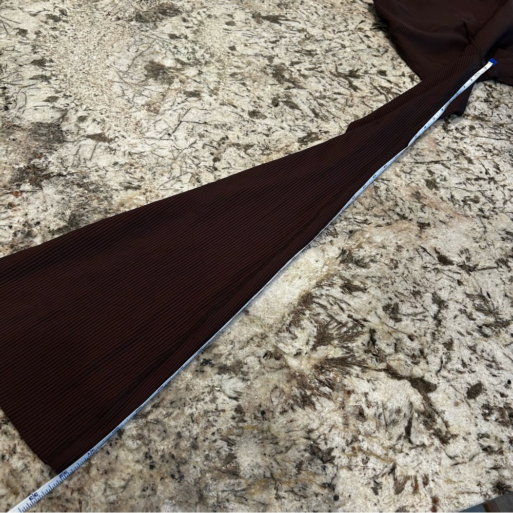 NWT CARBON38 Ribbed‎ Flare xs leggings dark oak brown women’s - Picture 11 of 11